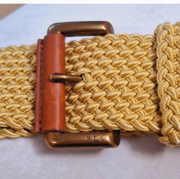 Lauren Ralph Lauren  Buckle Boho Gold Weave Belt - Picture 3 of 7